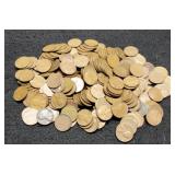 Lot w/ 263 Wheat Cents