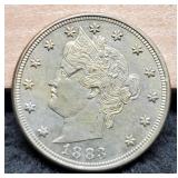 1883 No Cents V Nickel Unc.