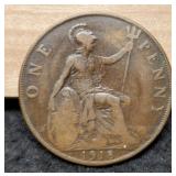 1918 G. Britain Large Bronze Penny
