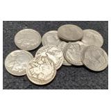 (10) 1936 Full Date Buffalo Nickels