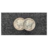 (2) 1925 Mercury Dimes D&S Choice F