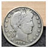 1906 Barber Half Dollar