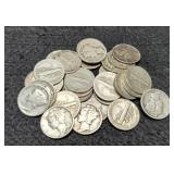 (30) Mercury Dimes