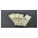 (5) 1935 $1 Silver Certificate Notes inc/ One Star