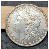 1882 Morgan Dollar AU Toned