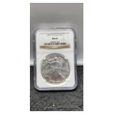 2007-W Slab Silver Eagle NGC MS69