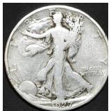 1927-S Walking Liberty Silver Half Dollar