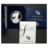 2014 W 1oz Proof Silver Eagle MIB