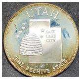 14.5g Sterling Silver Proof Medal 1976 Utah