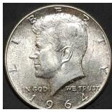 Gem BU 1964 Kennedy 90% Silver Half Dollar Nice