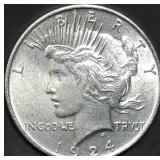 1924 Peace Silver Dollar Gem BU