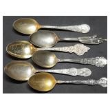 3oz+ Sterling Silver Collector Spoons 104g