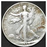 1937-S Walking Liberty Silver Half Dollar