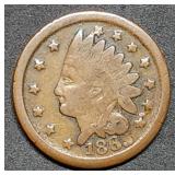 1863 Civil War Token - Not One Cent / Indian Head