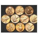 10 BU Red to RB Lincoln Wheat Cents