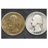 1934 & 1935 Washington Silver Quarters