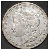 1890-CC Morgan Silver Dollar Carson City CC