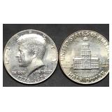 Pair of 1976 Bicentennial Kennedy Half Dollars BU