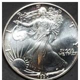 1990 1oz Silver Eagle Gem BU