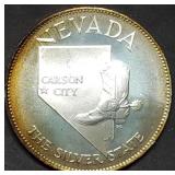 14.5g Sterling Silver Proof Medal 1976 Nevada