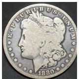 1880-CC Morgan Silver Dollar Carson City CC