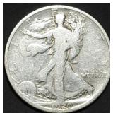 1920-D Walking Liberty Silver Half Dollar