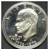 1976 Bicentennial Proof Silver Ike Dollar in Capsu