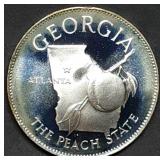14.5g Sterling Silver Proof Medal 1976 Georgia