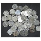 50 Coin Roll World War 2 Steel Wheat Pennies