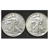 1946 & 1946-D Walking Liberty Silver Half Dollars