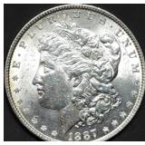 1887 Morgan Silver Dollar Gem BU