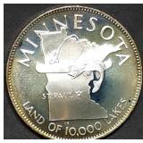 14.5g Sterling Silver Proof Medal 1976 Minnesota
