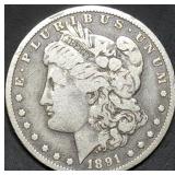 1891-O Morgan Silver Dollar