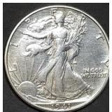 1941-D Walking Liberty Silver Half Dollar