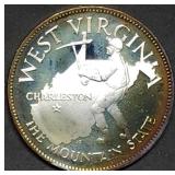 14.5g Sterling Silver Proof Medal 1976 W. Virginia
