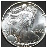 1987 1oz Silver Eagle Gem BU