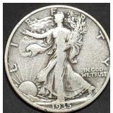 1935-D Walking Liberty Silver Half Dollar