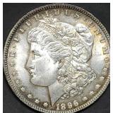 1896 Morgan Silver Dollar Gem BU Toned