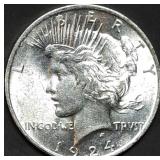 1924 Peace Silver Dollar Gem BU