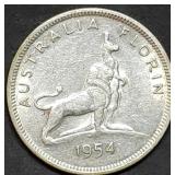 1951 Australia .500 Silver Florin BU