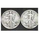 1941-S & 1944 Walking Liberty Silver Half Dollars