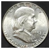 1952 Franklin Silver Half Dollar Gem BU