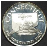 14.5g Sterling Silver Proof Medal Connecticut