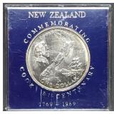 1969 New Zealand Mount Cook Comm. Dollar