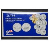 2004 Philadelphia 11-Coin Mint Set in Envelope