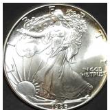 1986 1oz Silver Eagle Gem BU 1st Year