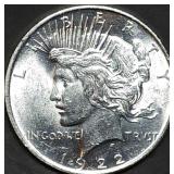1922 Peace Silver Dollar Gem BU