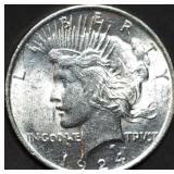 1924 Peace Silver Dollar Gem BU