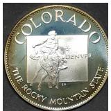 14.5g Sterling Silver Proof Medal 1976 Colorado
