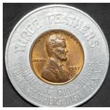 1947-D Lincon Wheat Cent Lucky Pocket Token